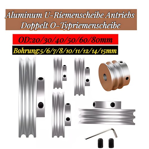 Aluminum riemenscheibe - aluminum, u-riemenscheibe